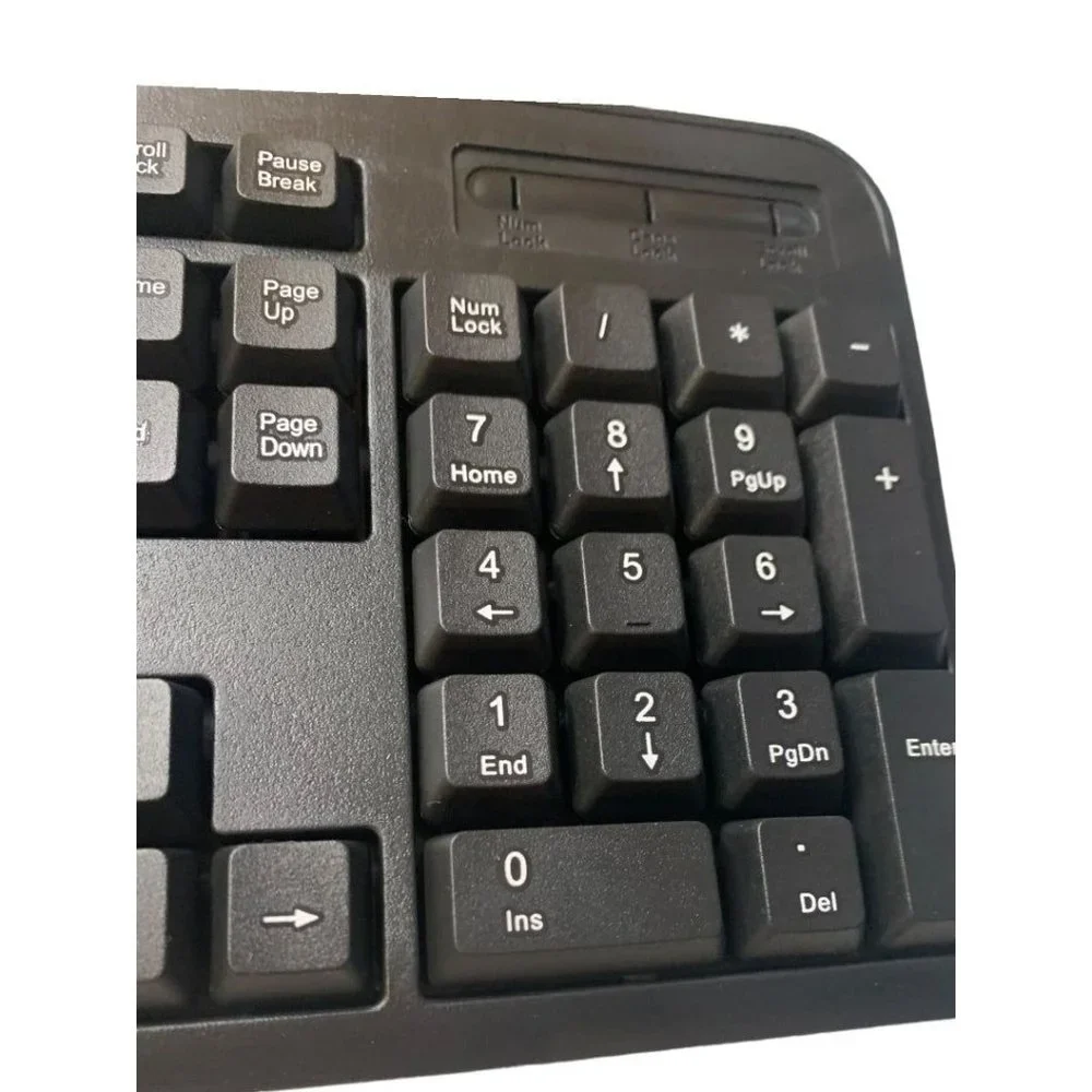 iMicro KB-US0803 104-Key Wired USB English Keyboard Black